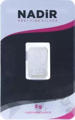 Lingot 5 Grammes  Argent - Nadir
