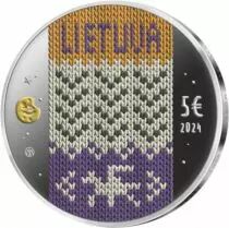 Litauen The 12 brothers - folk tales - 5 Euros 2024 Proof Silver Colour