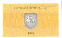 Lithuania 0.10 Talonas 1992 - Plants, Arms