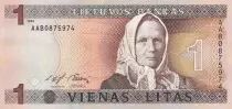 Lithuania 1 Litas - Woman - Village - 1994 - P.53