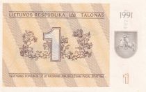 Lithuania 1 Talonas - Sand lizards -1991