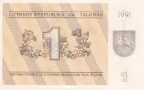 Lithuania 1 Talonas - Sand lizards -1991
