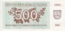 Lithuania 500 Talonu - Bear - 1992 - P.44