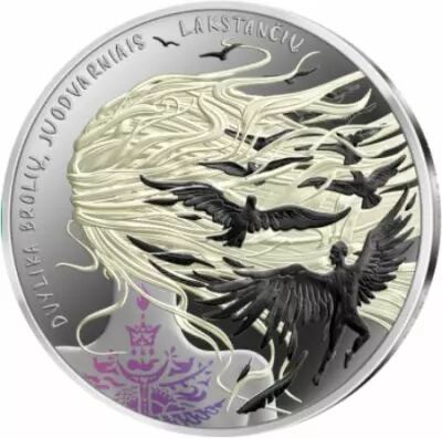 Lithuania The 12 brothers - folk tales - 5 Euros 2024 Proof Silver Colour