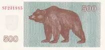 Lituania 500 Talonu - Bear - 1992 - P.44
