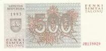 Lituania 500 Talonu - Wolfs - 1993 - Serial JH
