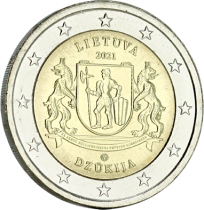 Lituanie 2 Euros Commémo. BU Coincard Lituanie 2021 - Région ethnographique de Dz?kija