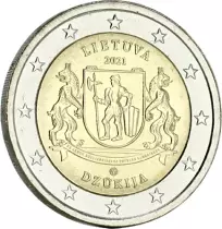 Lituanie 2 Euros Comm&eacute;mo. BU Coincard Lituanie 2021 - R&eacute;gion ethnographique de Dz?kija