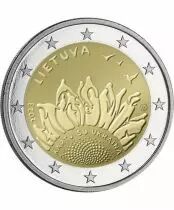 Lituanie 2 Euros Commémo. BU Coincard Lituanie 2023 - Ensemble avec l\'Ukraine (Kartu Su Ukraina)