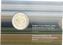 Lituanie 2 Euros Comm&eacute;mo. BU Lituanie 2021 (Coincard) - R&eacute;serve de la biosph&egrave;re de ?uvintas (UNESCO)