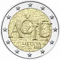 Lituanie 2 Euros Commémo. LITUANIE 2015 - Langue lituanienne