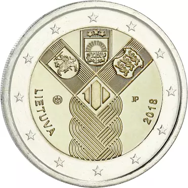 Lituanie 2 Euros Comm�mo. Lituanie 2018 - 100 ans �tats Baltes