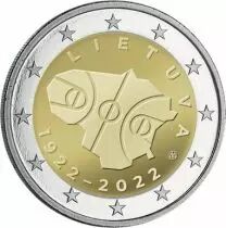 Lituanie 2 Euros Comm&eacute;mo. Lituanie 2022 - 100 ans du Basket-Ball en Lituanie