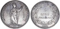 Lombardie-Vénitie 5 Lire, Lauriers - Italie - 1848 - Argent