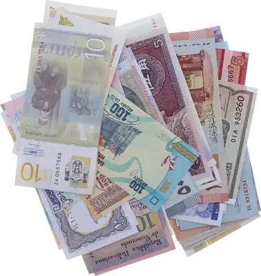 Lot 150 billets du Monde diff�rents - plus de 30 Pays