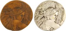 Lot de 2 médailles de 1976 - 25 ans du FAO - Argent et Bronze - avec certificat