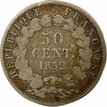 Louis Napoleon Bonaparte - 50 Silver Centimes - 1852 A Paris