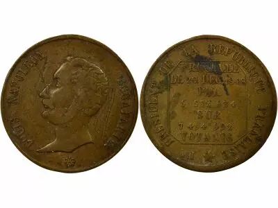 Louis-Napoleon Bonaparte - Bronze Token, Election - 1848
