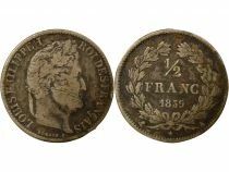 Louis Philip I - 1/2 Franc Argent - 1839 A Paris