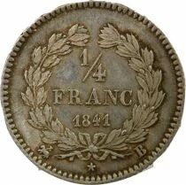Louis Philip I - 1/4 Franc Argent - 1841 B Rouen