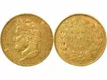 Louis Philip I - 20 Gold Francs, Domard, Laureate head - 1848 A Paris