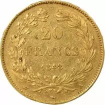 Louis Philip I - 20 Gold Francs, Domard, Laureate head - 1848 A Paris