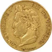 Louis Philip I - 20 Gold Francs, Domard, Laureate head - 1848 A Paris