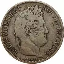 Louis Philip I - 5 Silver Francs, Domard, Raised Edge - 1831 Ma Marseille