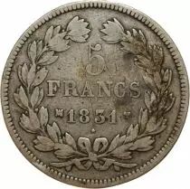 Louis Philip I - 5 Silver Francs, Domard, Raised Edge - 1831 Ma Marseille
