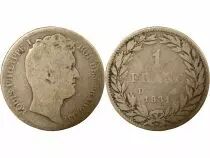 Louis Philip I - Silver Franc, Bare Head - 1831 D Lyon