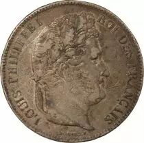 Louis Philippe - 5 Silver Francs, Raised Lettering - 1841 K Bordeaux