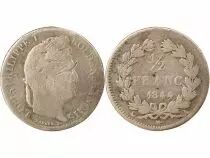 Louis Philippe I - 1/2 Silver Franc - 1844 A Paris