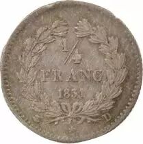 Louis Philippe I - 1/4 Silver Franc - 1831 D Lyon