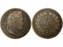 Louis Philippe I - 1/4 Silver Franc - 1833 A Paris