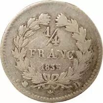 Louis Philippe I - 1/4 Silver Franc - 1835 D Lyon