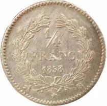 Louis Philippe I - 1/4 Silver Franc - 1838 B Rouen