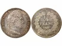 Louis Philippe I - 1/4 Silver Franc - 1839 A Paris