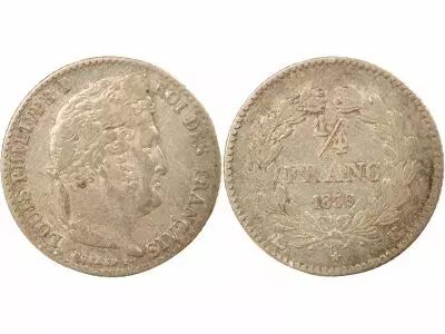 Louis Philippe I - 1/4 Silver Franc - 1839 K Bordeaux