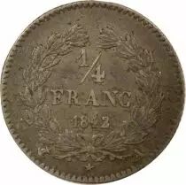 Louis Philippe I - 1/4 Silver Franc - 1842 A Paris