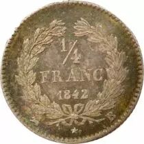 Louis Philippe I - 1/4 Silver Franc - 1842 B Rouen