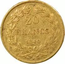 Louis Philippe I - 20 Gold Francs, Domard, Laureate head - 1840 A Paris