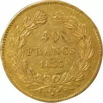 Louis Philippe I - 40 Gold Francs, Domard - 1833 A Paris