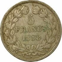 Louis-Philippe I - 5 Silver Francs - 1838 MA Marseille