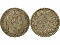 Louis-Philippe I - 5 Silver Francs - 1843 K Bordeaux
