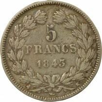 Louis-Philippe I - 5 Silver Francs - 1843 K Bordeaux