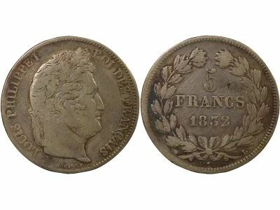 Louis-Philippe I - 5 Silver Francs, Domard - 1832 L Bayonne
