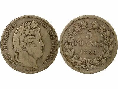 Louis-Philippe I - 5 Silver Francs, Domard - 1834 MA Marseille