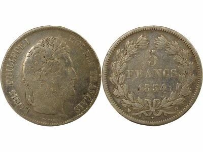 Louis-Philippe I - 5 Silver Francs, Domard - 1834 Q Perpignan