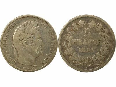 Louis-Philippe I - 5 Silver Francs, Domard - 1837 MA Marseille