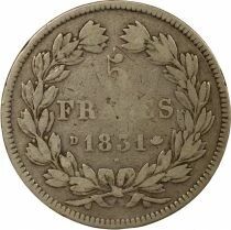 Louis-Philippe I - 5 Silver Francs, Domard, Incused Edge - 1831 D Lyon
